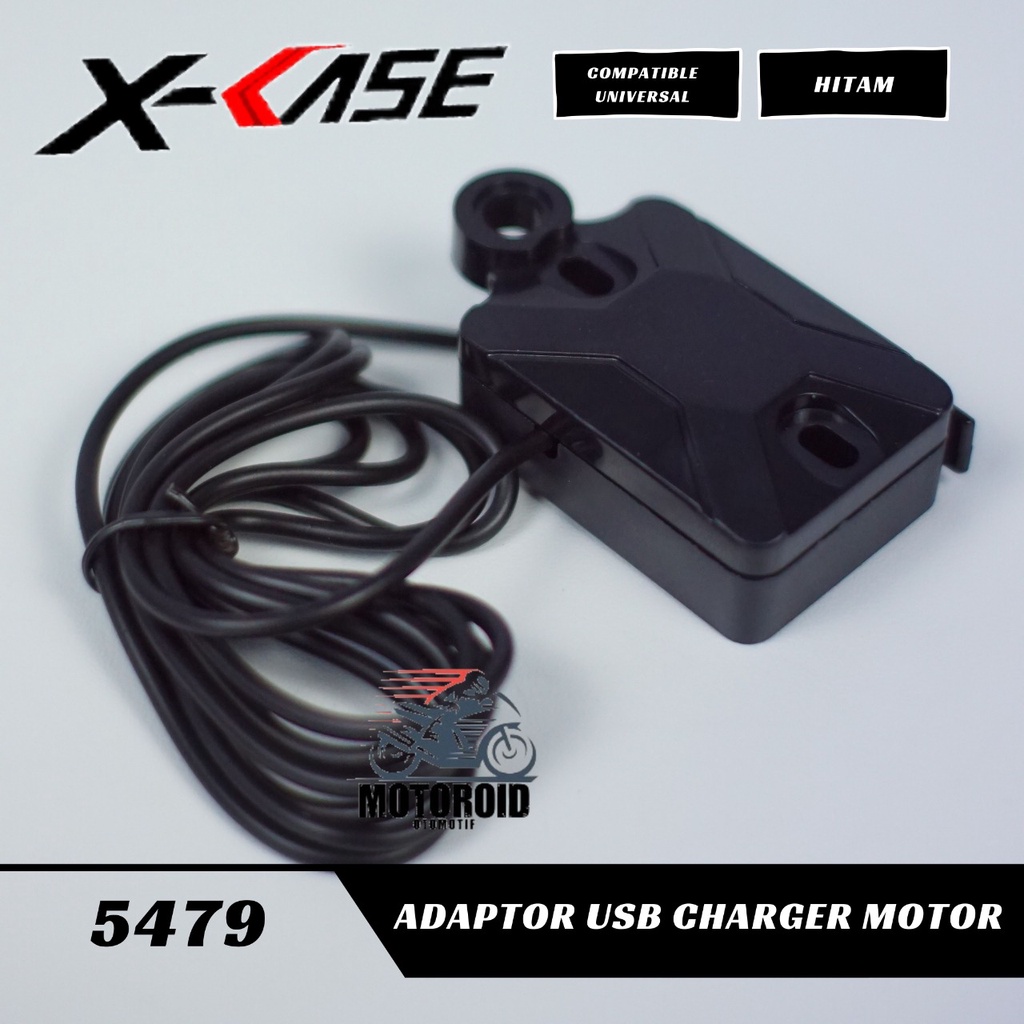 ADAPTOR USB CHARGER HP DI MOTOR ADAPTOR DAYA ISI ULANG MOTOR MOBIL UNIVERSAL