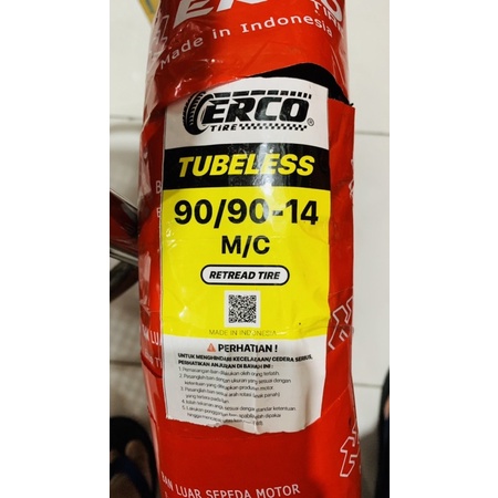 Ban Luar Erco 90 90-14 TL Tubeless