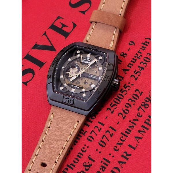 Jam Tangan Pria Expedition EXP E6800M E 6800 M Automatic Hitam Coklat