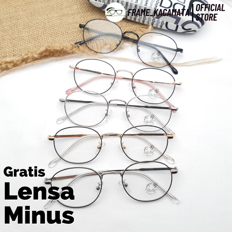 Frame kacamata photocromic anti radiasi pria wanita lensa minus normal plus silinder model 72787 fas