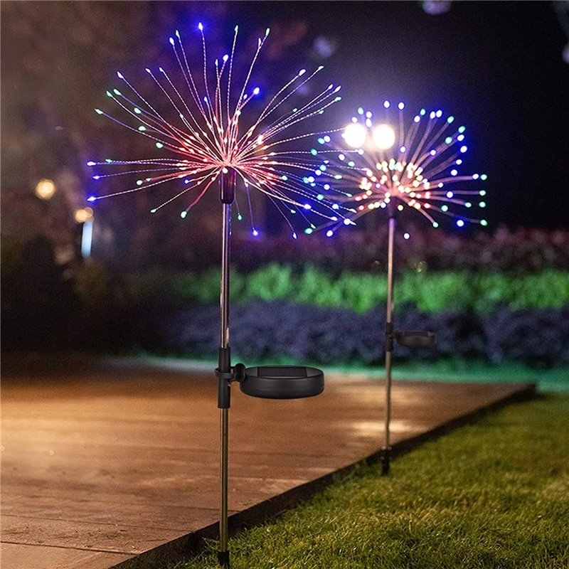 180LEDS LAMPU TENAGA SURYA Lampu taman Solar Firework Light Lawn Lamps Garden Solar Light Tahun Baru 2023 Dekorasi Natal untuk Rumah