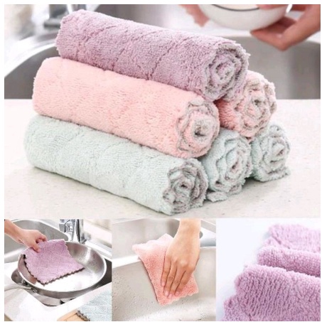 K798 Kain Lap Anti Minyak / Kain Lap Microfiber Serbaguna Serap Air / Kain Lap Piring / Towel