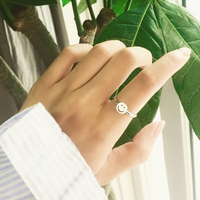 Cincin Jari Telunjuk 925 Silver Double Layer Model Simpul Gaya Korea