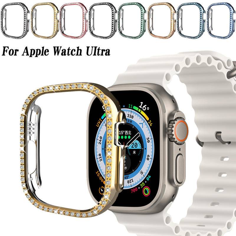 Casing Pelindung Apple Watch Ultra 49mm Bahan PC Aksen Hollow Bumper Ukuran 49mm