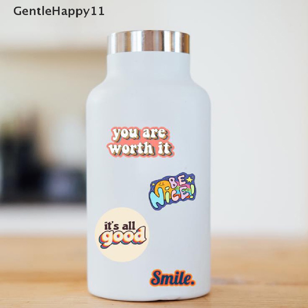 GentleHappy 50Pcs Motivational Phrases Sticker Inspirational Quotes Sticker Graffiti Sticker id