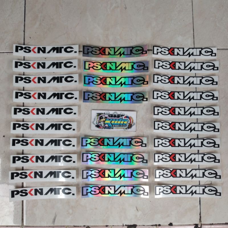 Sticker PSKNMTC. Pasukan Matic panjang 15cm x lebar 2,5cm warna lengkap harga 1pcs sticker termurah