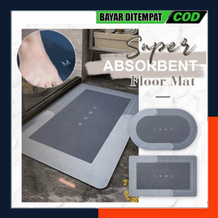 KESET KAMAR MANDI KESET GULUNG SOFT DIATOMITE ALAS KAKI ANTI SELIP