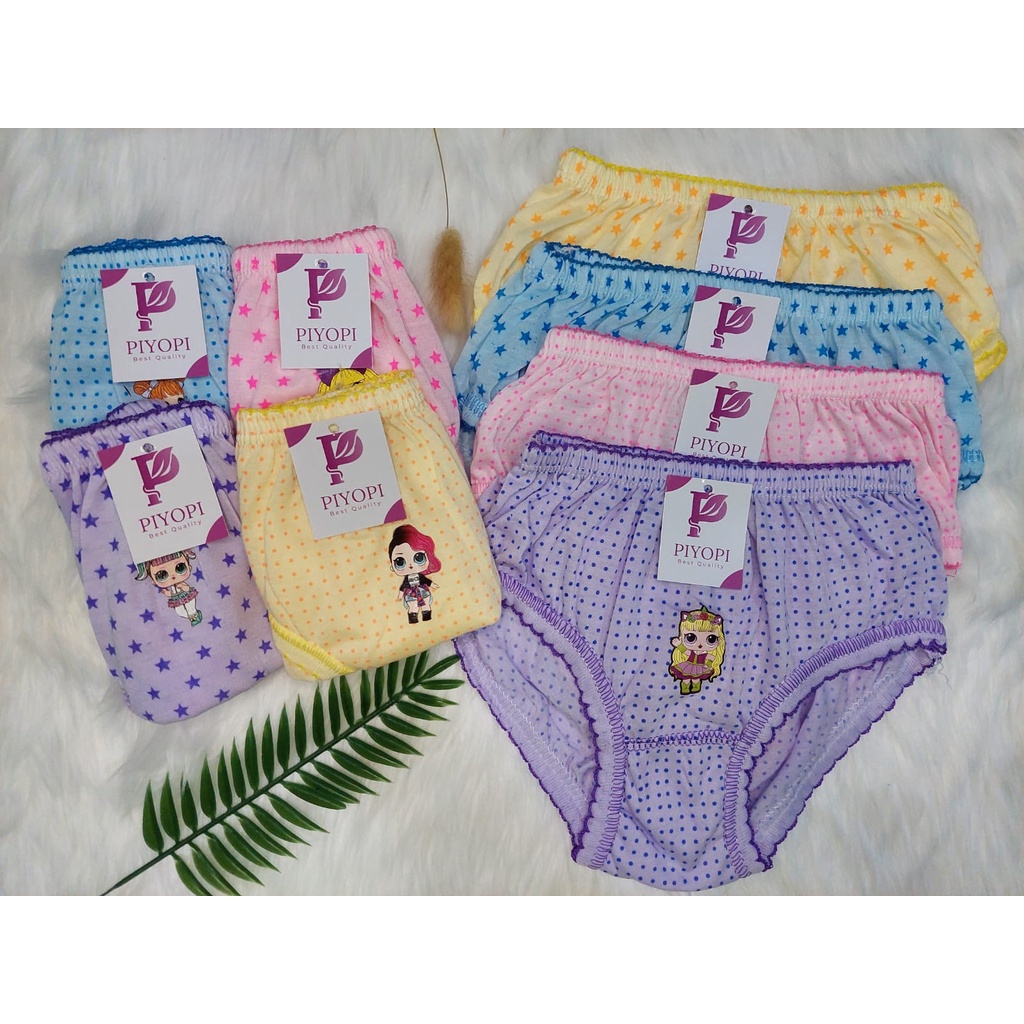 6 Pcs Celana Dalam Anak Perempuan Katun Motif Kartun Karakter