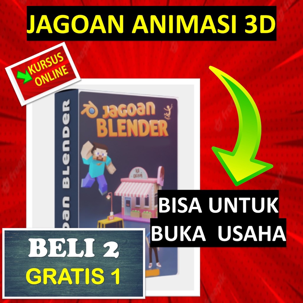 ECOURSE ONLINE JAGO BIKIN ANIMASI 3 D DENGAN BLENDER
