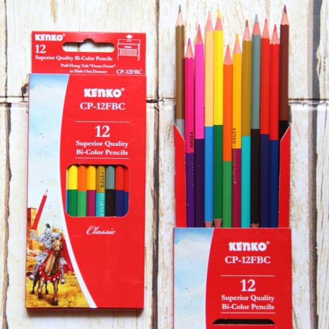 

Pensil Warna KENKO Bi-color CP-12FBC 24 Warna 12 Pensil