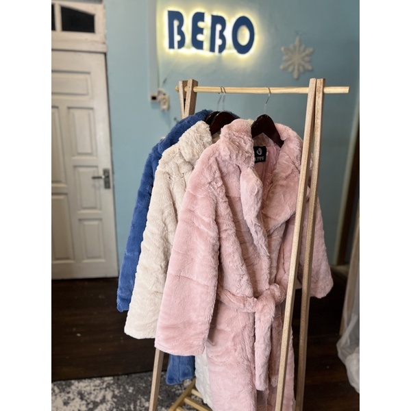 Winter Fur Coat Wanita dengan Cotton Padded Mantel Bulu Korea