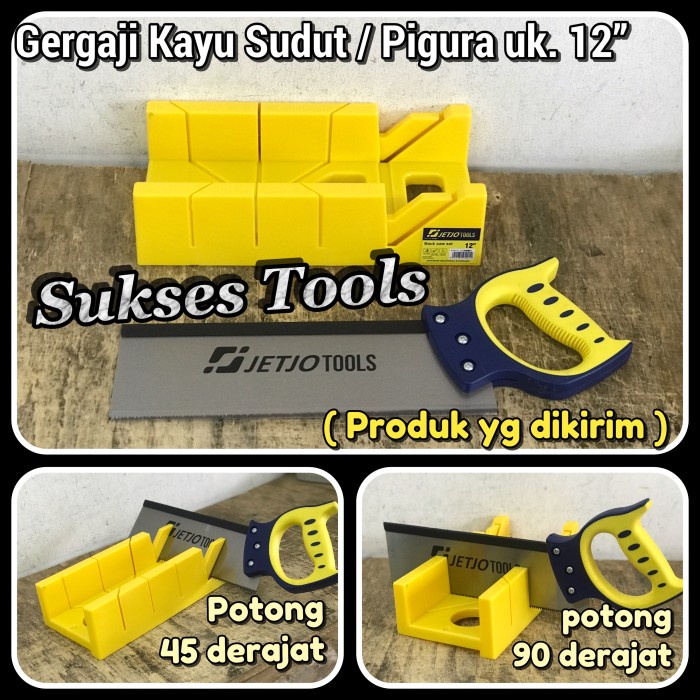[READY] Alat Gergaji Kayu Pigura Back Saw Set 12  Gergaji Kayu Potong Sudut / Perlengkapan Rumah Tan