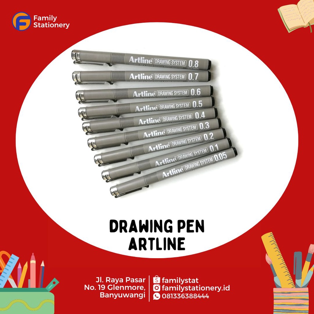 

DRAWING PEN ARTLINE (TERSEDIA UKURAN 0.05-0.8)