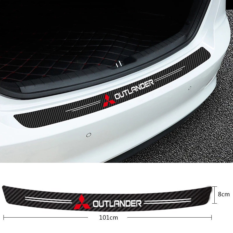 Stiker Pelindung Pintu Mobil Bahan Kulit Serat Karbon Anti Gores Untuk Mitsubishi Outlander GM GN GF GG Outlander