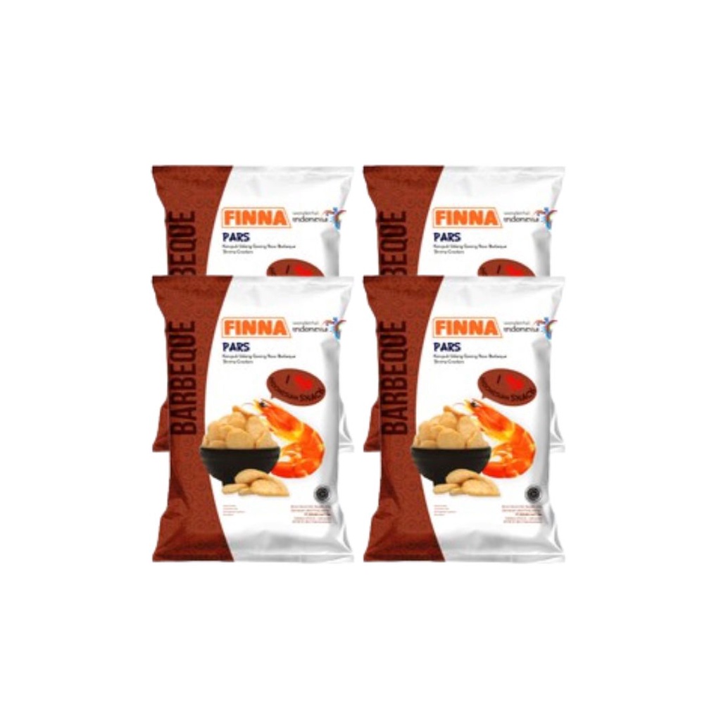 

FINNA PARS Kerupuk Udang Goreng Barbeque 4 x 40 gr