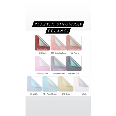 

Plastik sinowrap Pelangi/pack