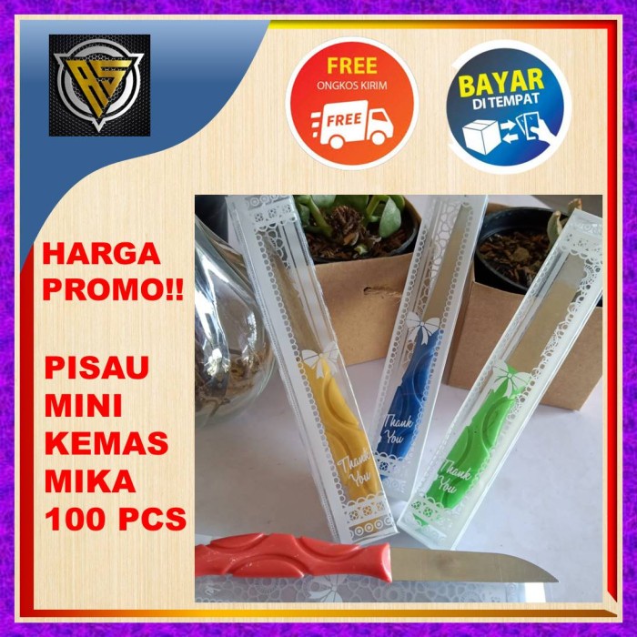 (100 PCS) Souvenir Pisau Dapur Kecil Mini Kemas Mika Hadiah Pernikahan