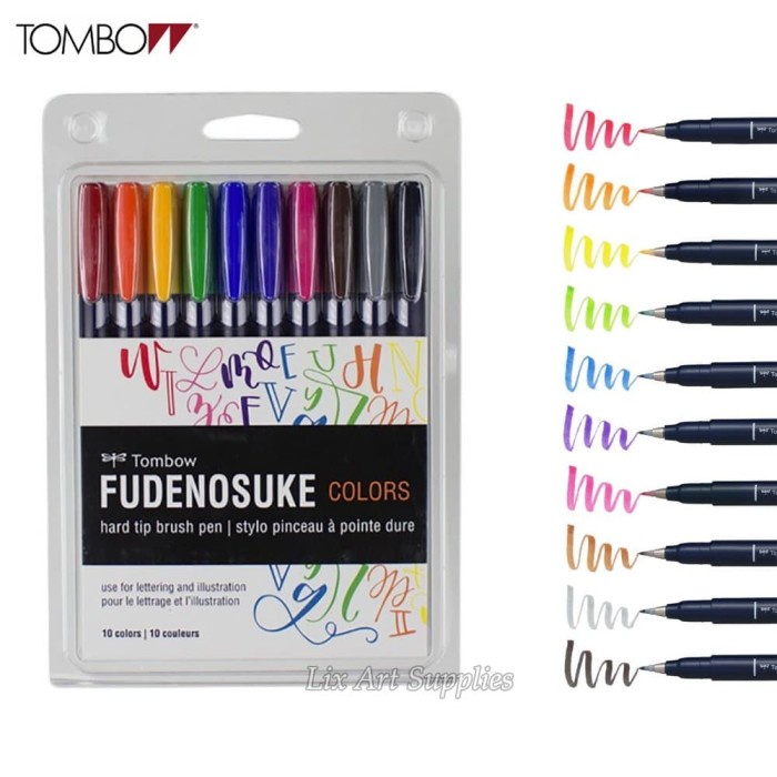 

Tombow Fudenosuke Color Brush Pen Set 10