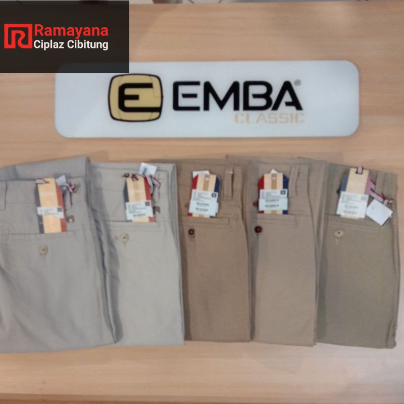 Emba Classic Chinos reguler fit  / Celana Chinos Pria / Ramayana Cibitung