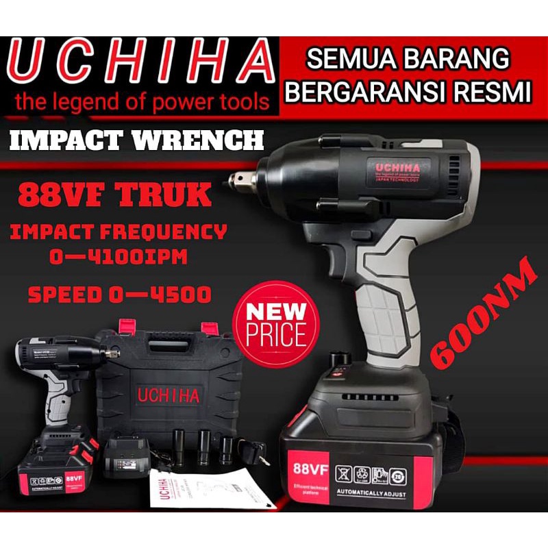 Impact wrench 88vf uchiha mesin pembuka baut ban roda truck mobil motor cvt impek