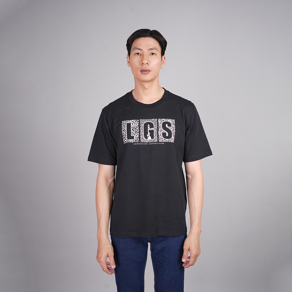 LGS Street - Kaos Oversize - StreetWear - Hitam - Gabar Sablon - Cat Series - SO.30.H001.003.C