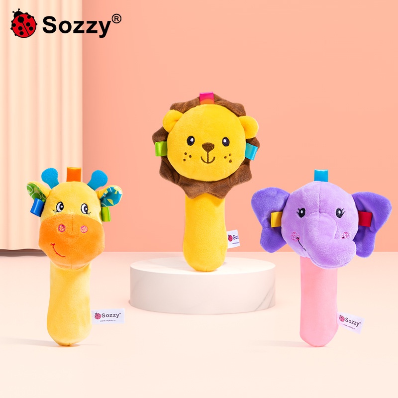 [BIG SALE] STICK ANIMAL Rattle Stick Mainan Genggam Bayi Bentuk Binatang Handbell hampers kado bayi