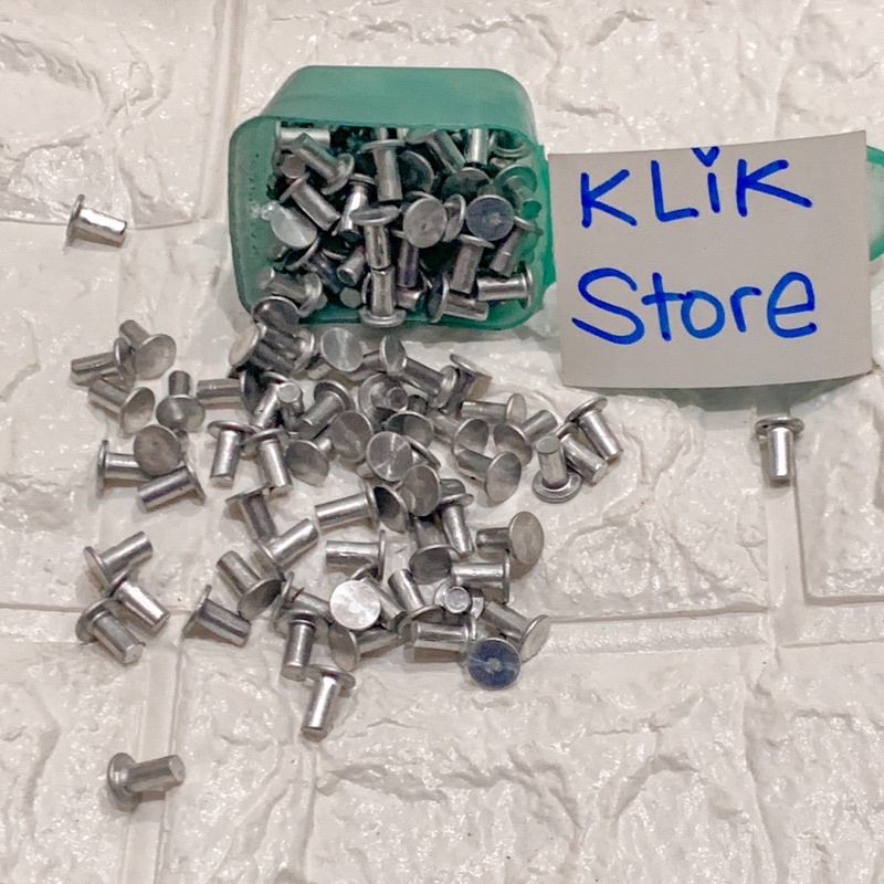 Paku Keling Aluminium 4x8 untuk Pintu Rolling Door (per biji)