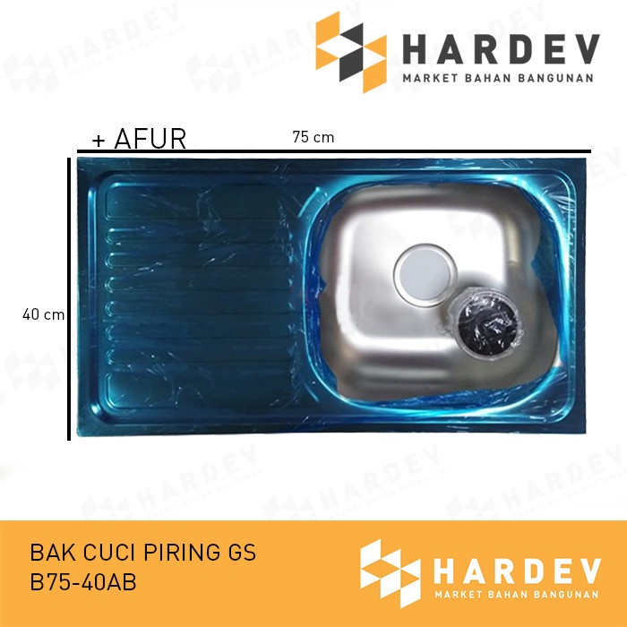 Filter Bak Cuci Piring Tangan Gs 75 X 40 Wastafel Sink Stainless Afur - Sink