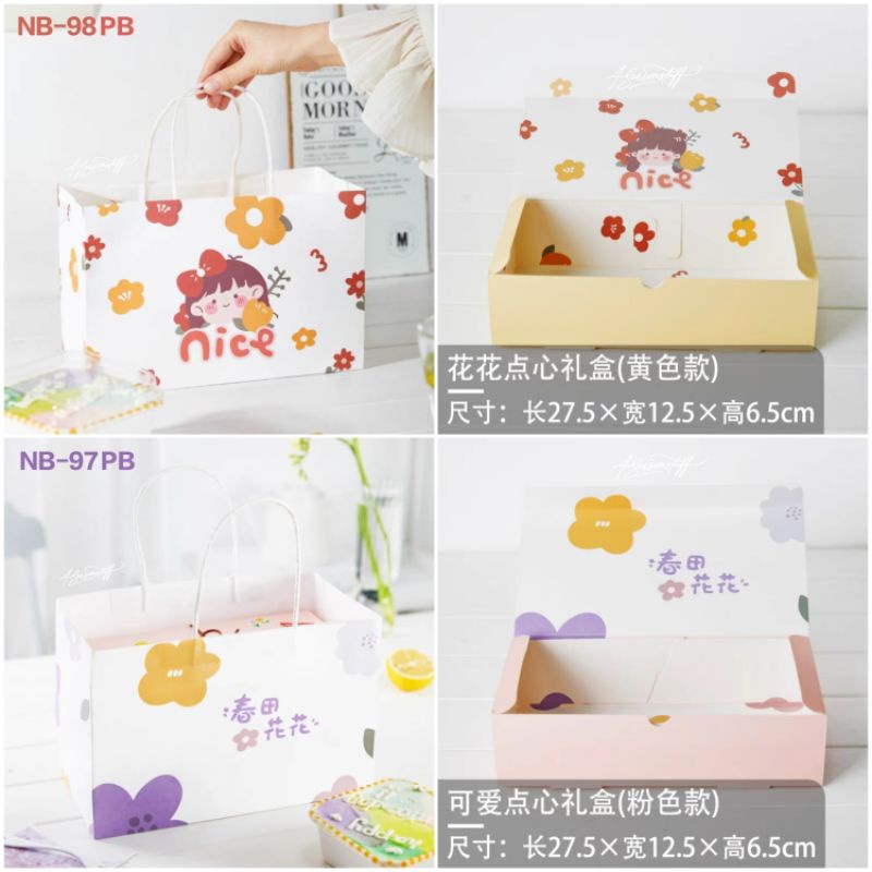 NB-97PB NB-98PB Box Makanan Dus Kemasan Kue Beserta Paperbag | Box Packaging