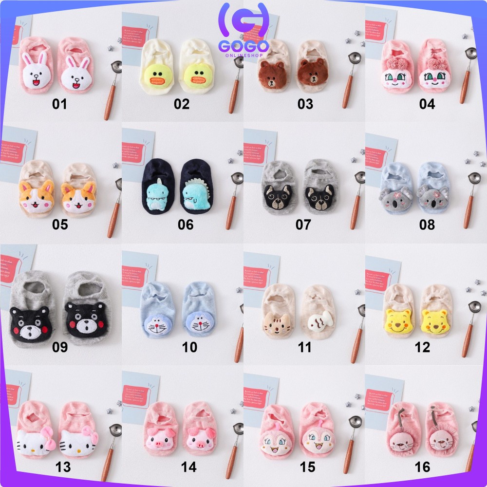 GOGO-P5 Kaos Kaki Anak Bayi Karakter Boneka Lucu Kaus Kaki Kartun Fashion / Baby Socks Import Murah