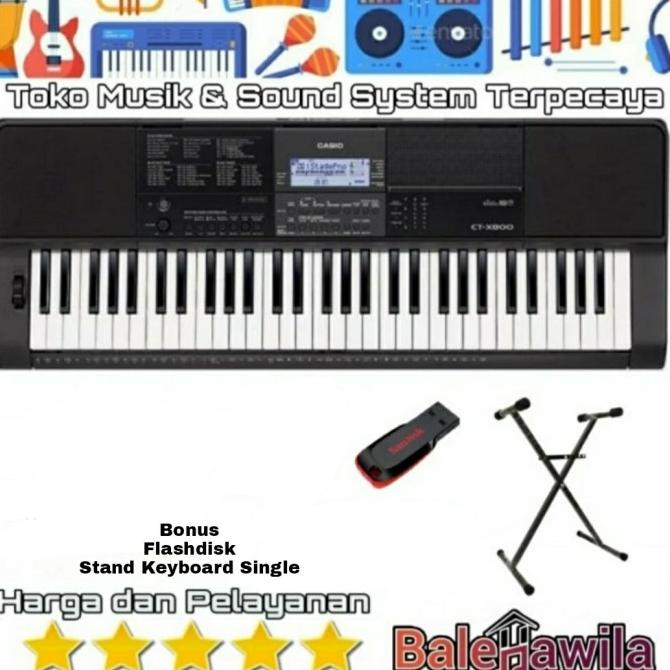 PROMO Portable Keyboard Casio Ctx800 Ctx-800 Ctx 800 Original Banyak Bonus