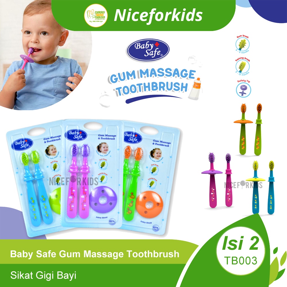 Baby Safe Gum Massage &amp; Toothbrush (TB003) / Sikat Gigi Bayi