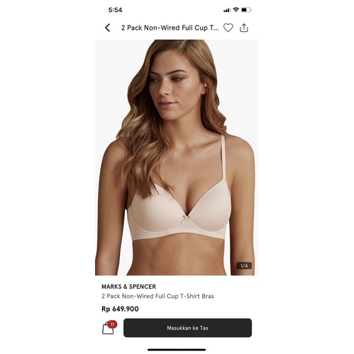 marks & spencer bra white nude