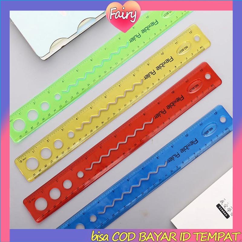 

30cm Penggaris Lunak Dilipat Portabel Flexible Ruler Alat tulis F