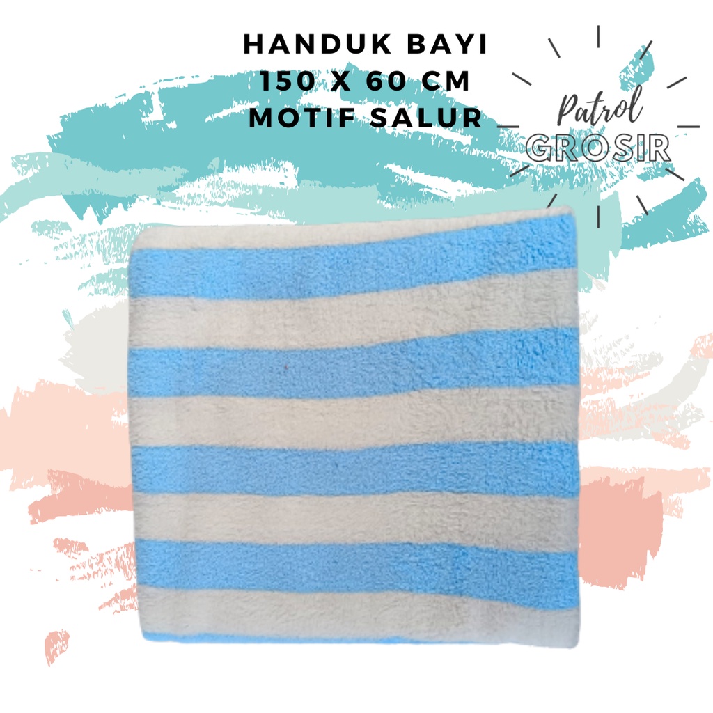 Handuk Bayi | Motif Salur | 150 x 60 cm|