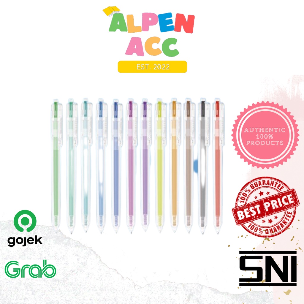 

DELI Gel Pen | Bolpoin | Pulpen Gel 0.5 mm Berbagai Macam Warna EG118