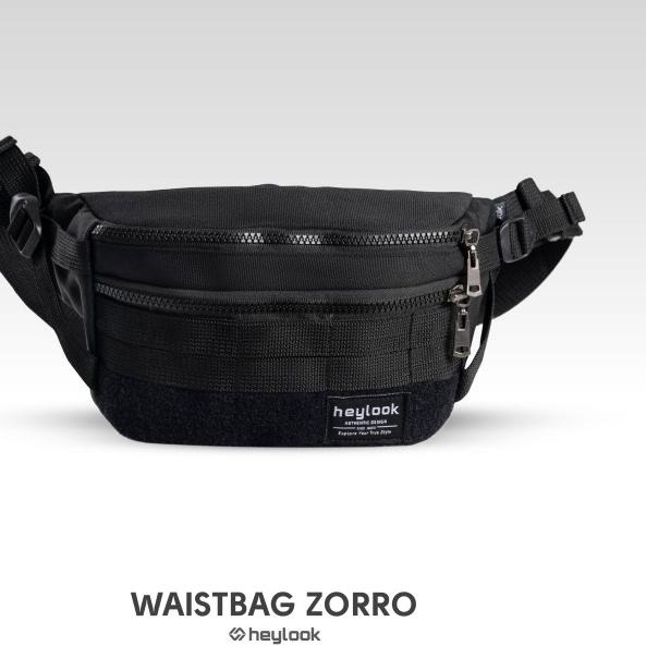 TAS SELEMPANG PRIA ZORRO TAS PRIA DISTRO TAS SLEMPANG MURAH SLING BAG - Hitam