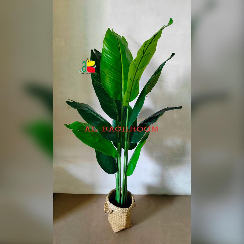 1 PAKET TANAMAN HIAS POHON PISANG PLASTIK 110 CM DAN 140 CM RB6078 TANAMAN ARTIFICIAL DEKORASI RUMAH