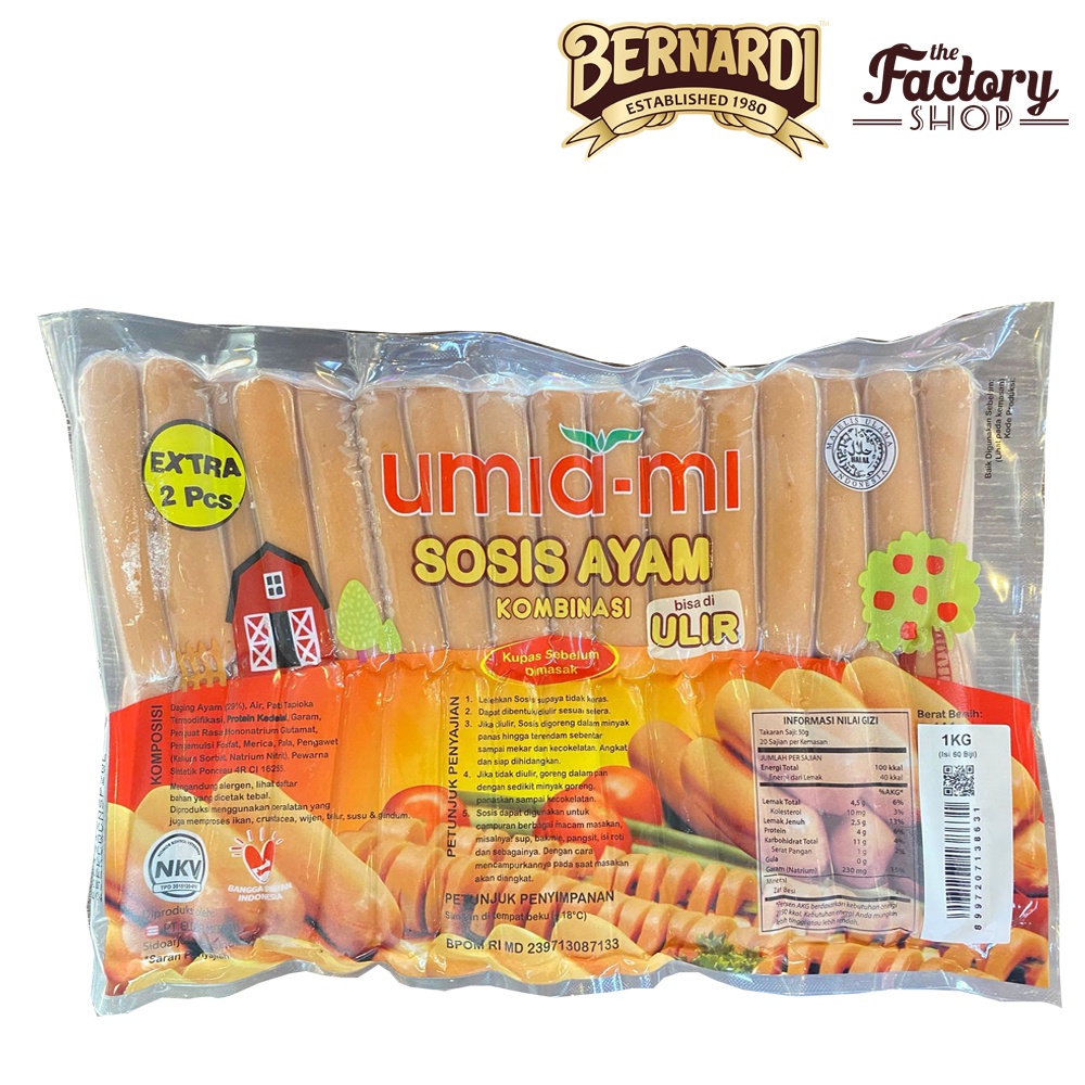 

Umiami Sosis Ayam Ulir 1kg 60bj