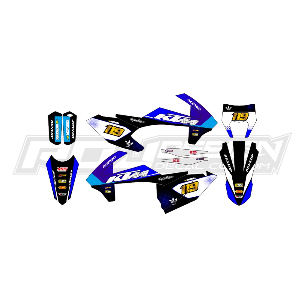DECAL STICKER KTM 250 SX 2017 (003) DEKAL STIKER KTM 150, 300, 350, 450 SIXDAYS 2018 2019 2020 2021 