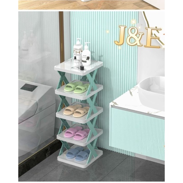 Rak sepatu 4susu/shoe rack sandal holder/rak kamar mandi