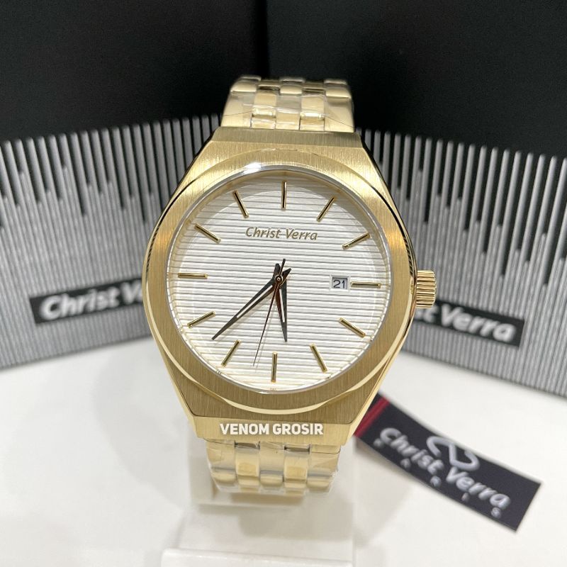 JAM TANGAN PRIA CHRIST VERRA CV10793G-12 WHT ORIGINAL