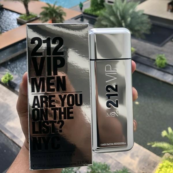 212 Vip Men Silver Edt 100Ml Parfum Pria Original Singapore Terwangi Asli