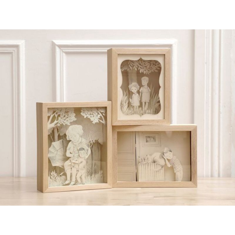 Frame 3D 3R (13x9cm) Space Dalam 3,5cm + Kaca Akrilik Anti Pecah