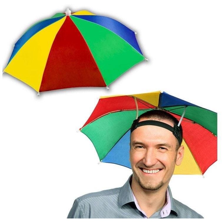 Topi Payung Headband Umbrella Hat Topi Mancing Golf Unik Outdoor Portable Mini Payung Kepala