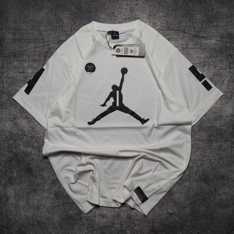 BAJU KAOS JORDAN PUTIH KAOS BASKET TSHIRT JORDAN KAOS PRIA