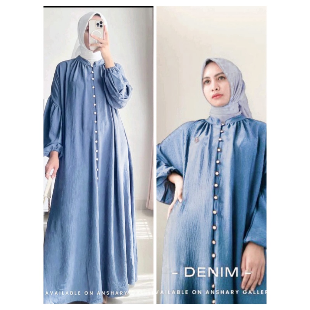 IYALUNA DRESS MAXI KATUN CRINKLE