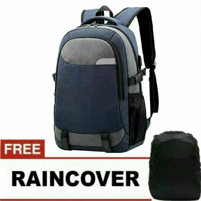 TAS PUNGGUNG PRIA UNTUK SEKOLAH KULIAH KERJA FREE RAINCOVER KAPASITAS BESAR