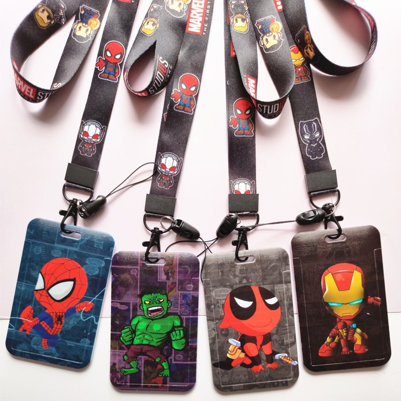 Holder Kartu Motif Kartun Marvel Dengan Lanyard Untuk Mahasiswa