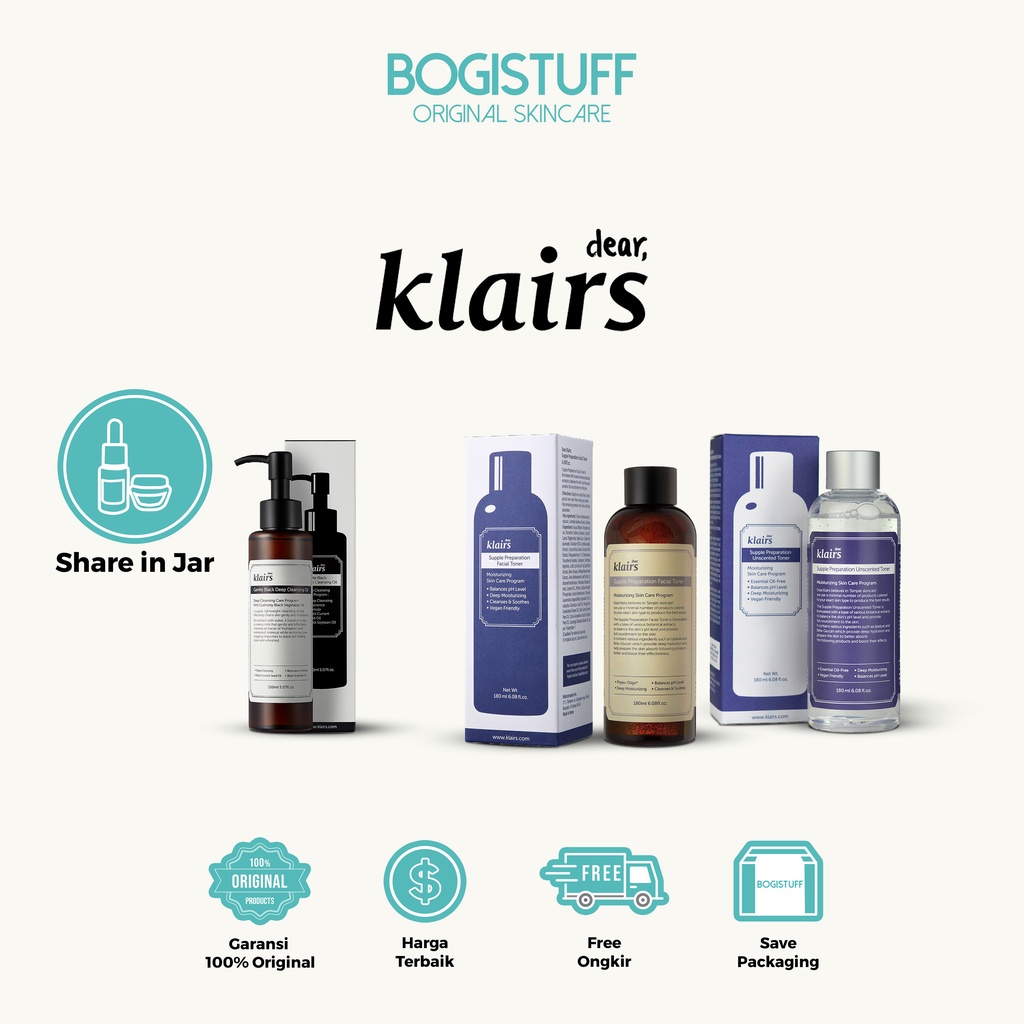 KLAIRS SUPPLE TONER | KLAIRS SUPPLE UNSCENTED TONER | KLAIRS BLACK DEEP CLEANSING OIL [SHARE]